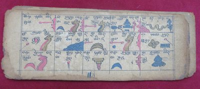 Ersu Astrological Almanac for Half of the 11th Month, with Ersu Shaba Pictographs and Explanations in Tibetan by Unbekannt Unbekannt